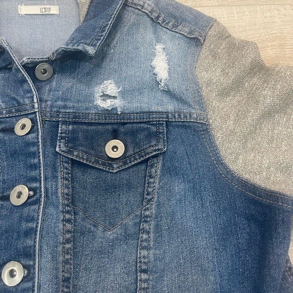 Lot18 hooded jean jacket-12 - Picture 7 of 11